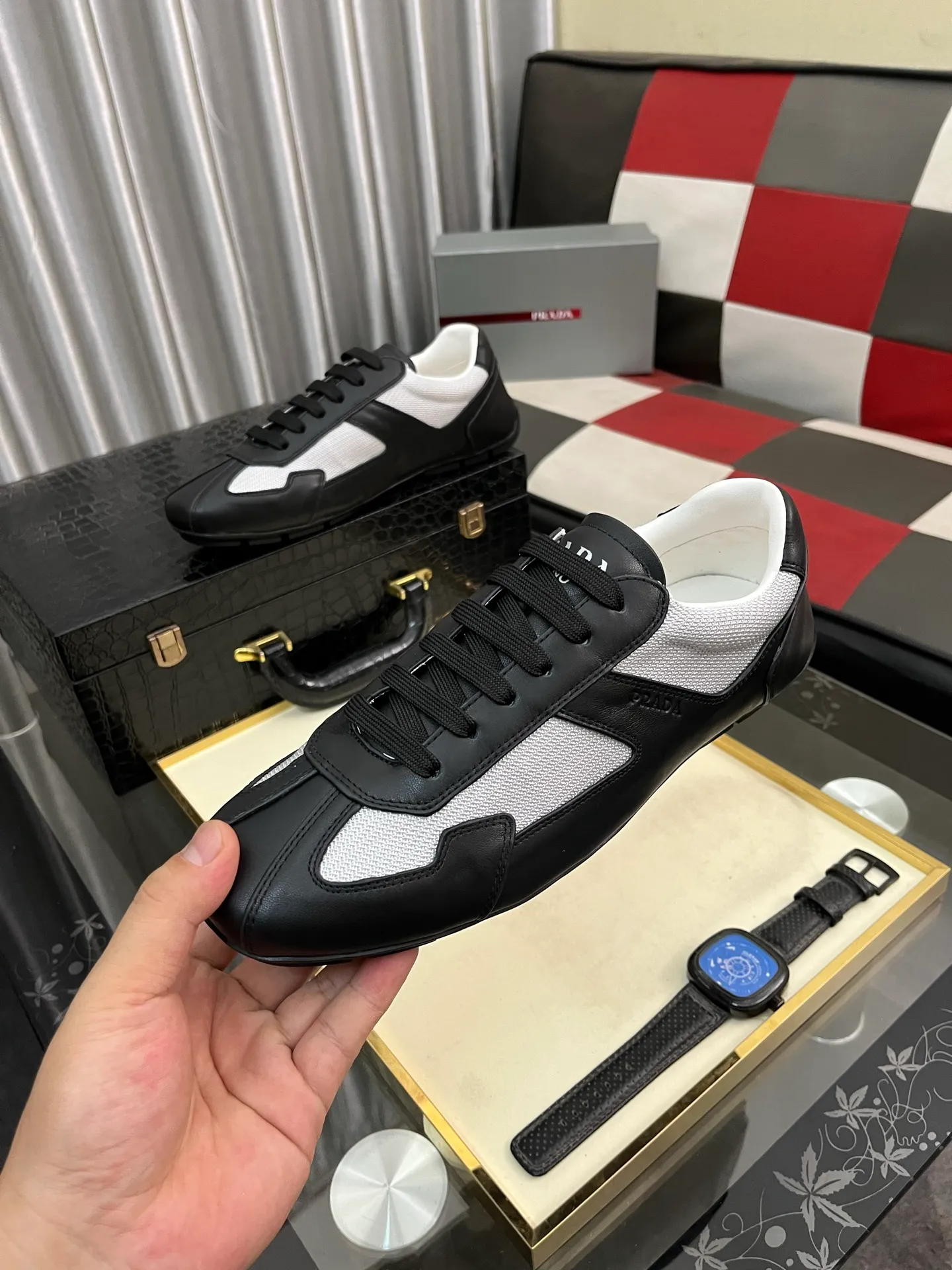 Men's men's shoes 💰458⌚️⌚️prada: new spring and summer casual shoes, sports sneakers, fabric: imported cowhide, lining: original lining, sole: original sole, size: 38-444️⃣colors available